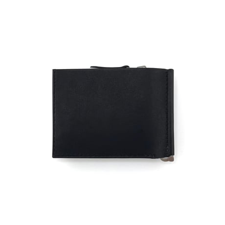 clip leather wallet (black)