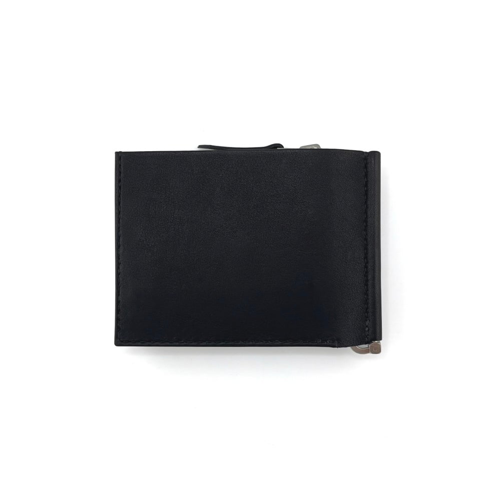 clip leather wallet (black) | TRAD