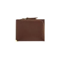 clip leather wallet (brown)