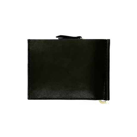 clip leather wallet (black)