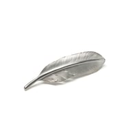 silver feather brooch