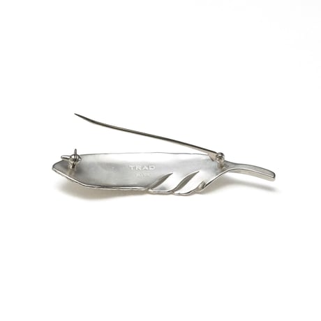 silver feather brooch