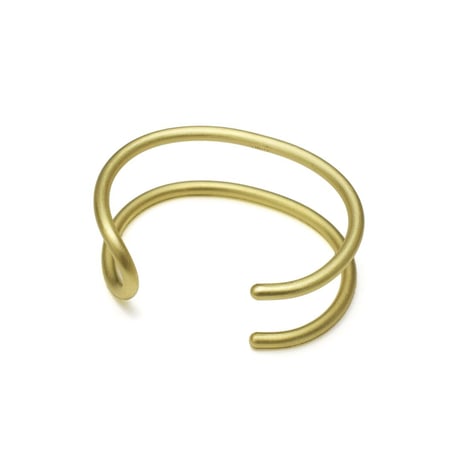 2 line brass bangle