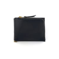 clip leather wallet (black)