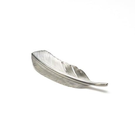 silver feather brooch