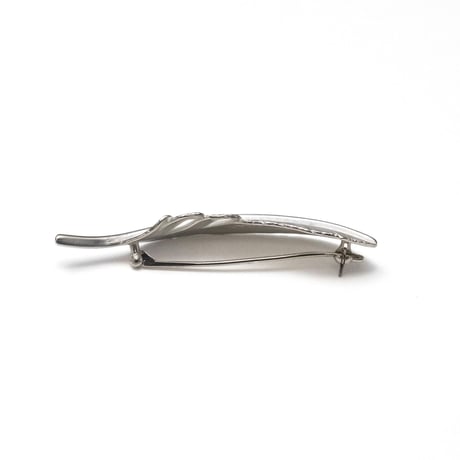 silver feather brooch