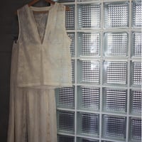 lace  tuck  wide  pants