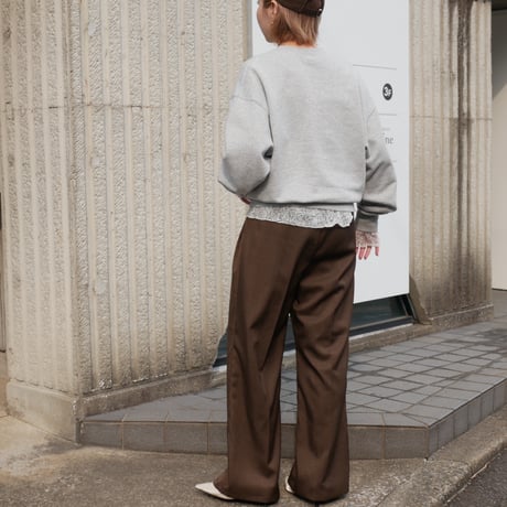 twill  tuck  pants