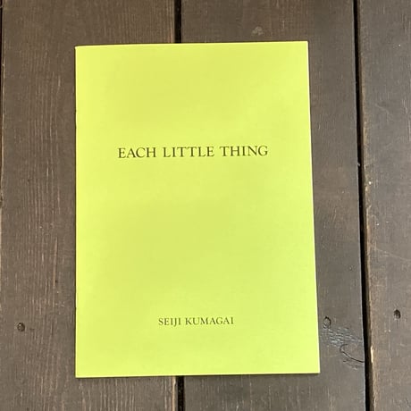 EACH LITTLE THING｜熊谷聖司（Seiji Kumagai）