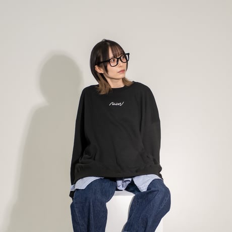 NiNiMu Logo Big Silhouette Sweat / Black