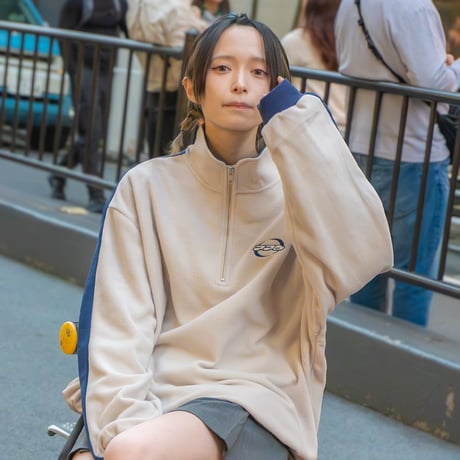 #05 Logo Half Zip / Milktea