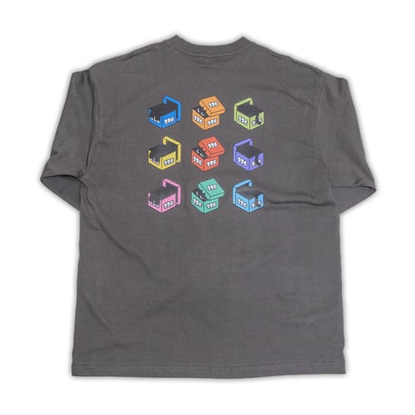 Cat in L/S Tee / Charcoal