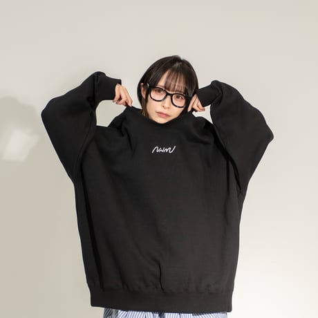 NiNiMu Logo Big Silhouette Sweat / Black