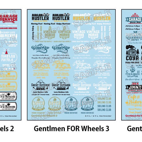 Gentlemen FOR Wheels 2,3,4 ：ショップカー カラーブック＆デカール特典付きセット