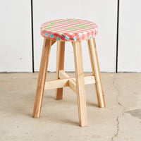 COATING STOOL SMILE & RED PLAID