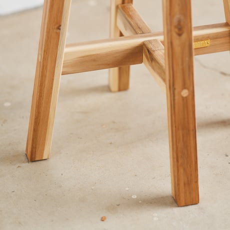 COATING STOOL　LEAVES & RED PLAID