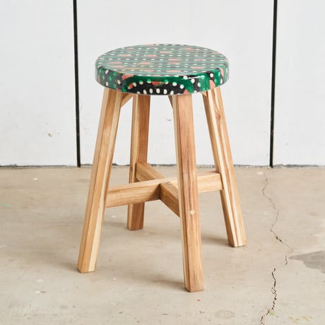 COATING STOOL　STRAWBERRY & STRIPE