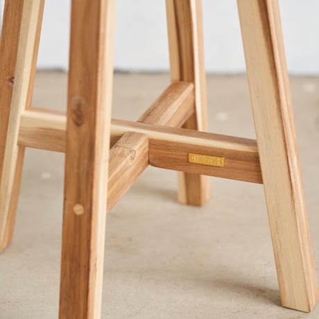 COATING STOOL　LEAVES & RED PLAID