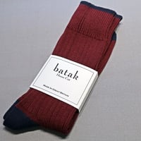 batak Cotton Heel & Toe Socks/Bordeaux