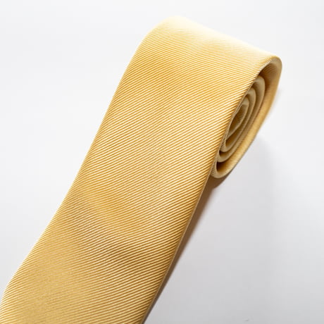 Jacquard tie / Yellow Solid