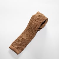 Silk Knit Tie/Light Brown