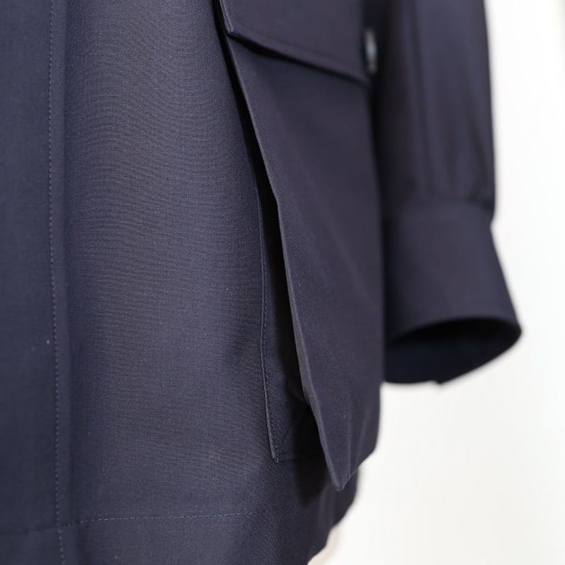 Safari Jacket/Navy Lightweight Cotton | batak O