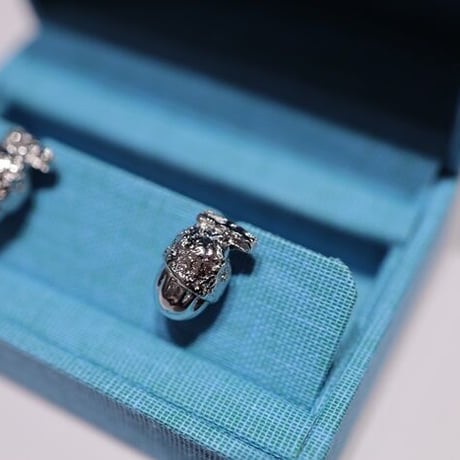 Codis Maya Cuff Links/Acorn Button Rhodium