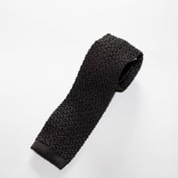 Silk Knit Tie/Dark Grey