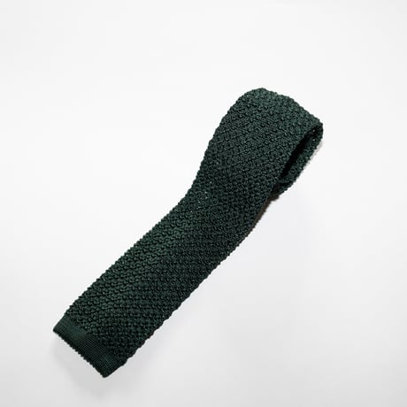 Silk Knit Tie/Dark Green