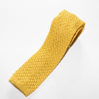 Silk Knit Tie/Yellow