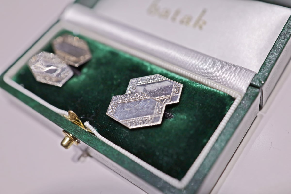 batak Cuff Links/Hexagon Shape Silver | batak O batak Cuff Links/Hexagon Shape Silver | batak O