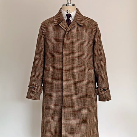 Classic Raglan Sleeve Coat/Brown Gren Check