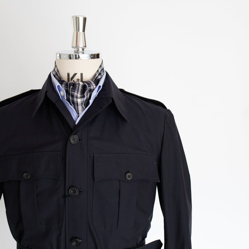 Safari Jacket/Navy Lightweight Cotton | batak O