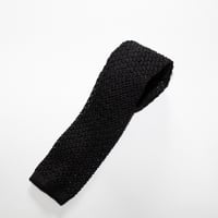 Silk Knit Tie/Black