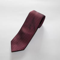 Jacquard Tie / Red & Silver