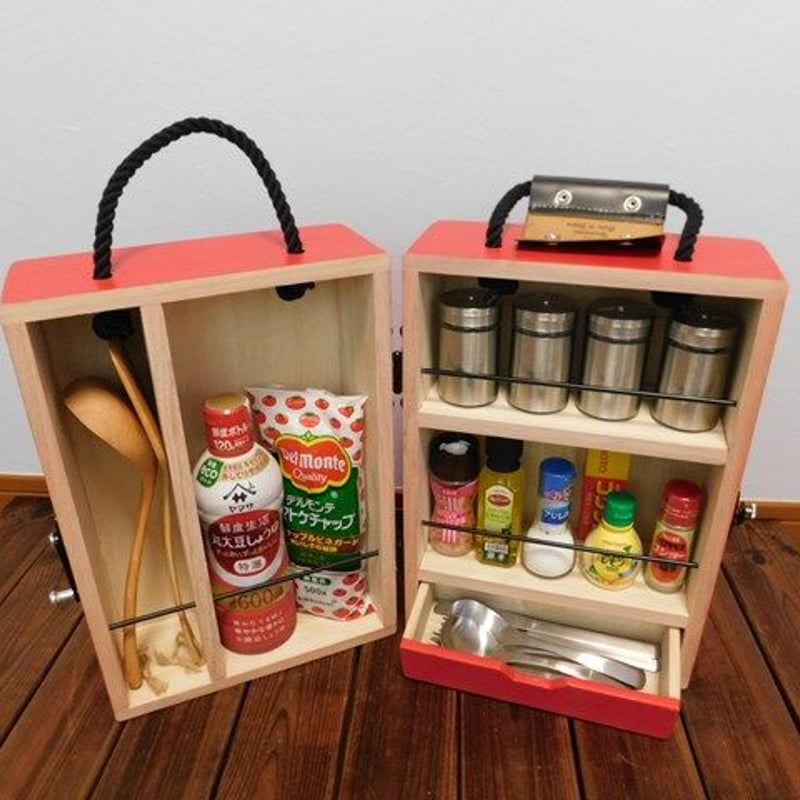 新品・未使用品】スパイス収納BOX（ダメージ ビビットレッド