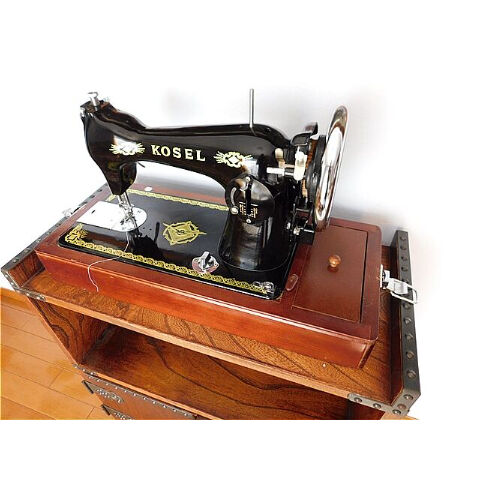 レトロタイプ　電動ミシン　稼働します　アンティーク調　ミシン Secondhand Goods】稼働品）アンティーク電動ミシン シンコー