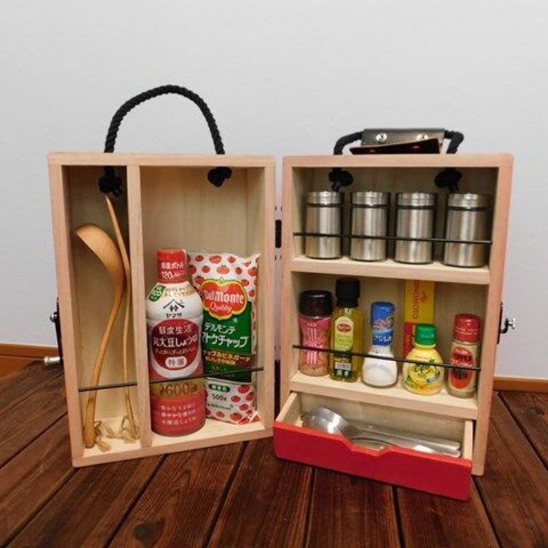 ７月限定セール【新品・未使用品】スパイス収納ＢＯＸ（ビビットレッド） 新品・未使用品】スパイス収納BOX（ダメージ ビビットレッド