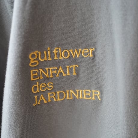 【実は庭師×gui flower】花Ｔシャツ（cement blue）受注生産枠＊7月中旬発送