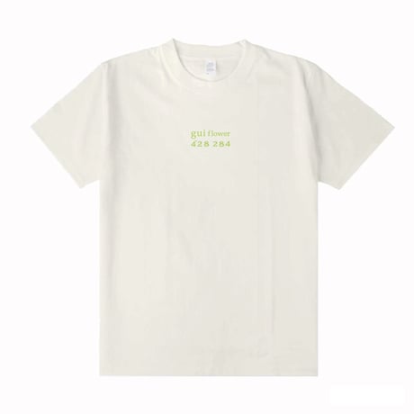 【実は庭師×gui flower】コラボＴシャツ（ivory）受注生産枠＊7月中旬発送