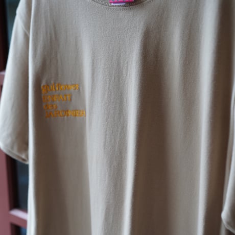 【実は庭師×gui flower】花Ｔシャツ（beige）受注生産枠＊7月中旬発送
