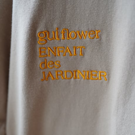 【実は庭師×gui flower】花Ｔシャツ（beige）受注生産枠＊7月中旬発送
