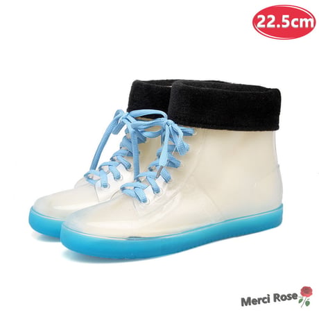 お洒落☆スニーカー レインブーツ K-390【22.5cm】長靴 レディース 女の子 雨靴 梅雨  雨靴 可愛い ブーツ 防水 洗える K-390-22.5cm
