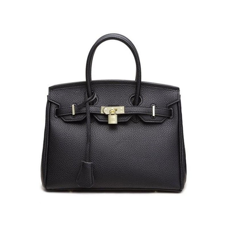 高品質PU レザー 南京錠付き 2way ハンドバッグ ショルダー BAG