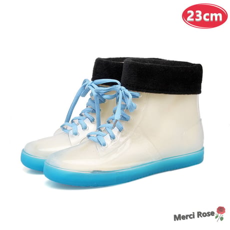 お洒落☆スニーカー レインブーツ K-390【23cm】長靴 レディース 女の子 雨靴 梅雨  雨靴 可愛い ブーツ 防水 洗える K-390-23cm