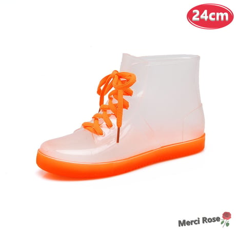 お洒落☆スニーカー レインブーツ K-380【24cm】長靴 レディース 女の子 雨靴 梅雨  雨靴 可愛い ブーツ 防水 洗える K-380-24cm
