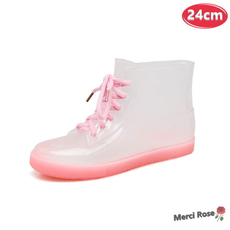 お洒落☆スニーカー レインブーツ K-377【24cm】長靴 レディース 女の子 雨靴 梅雨  雨靴 可愛い ブーツ 防水 洗える K-377-24cm
