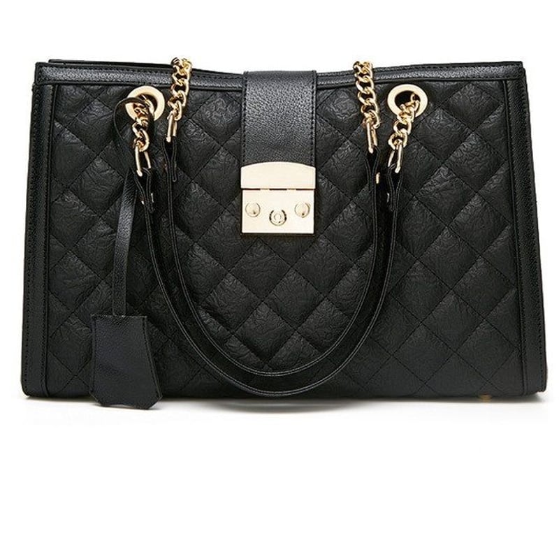 KIKI バーバリーロンドン・トートバッグ・キルティング・A4・黒 バイ