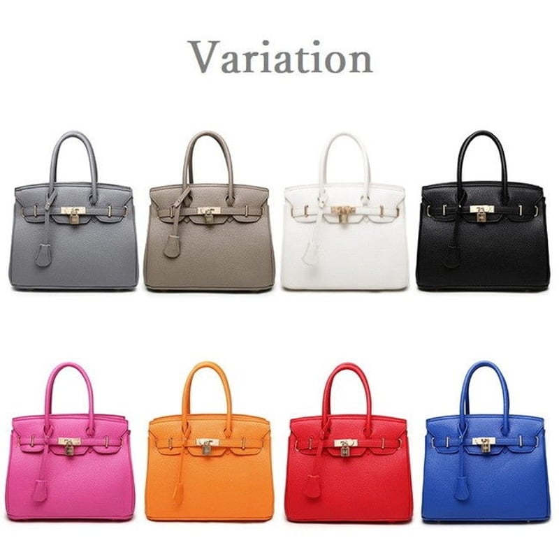 高品質PU レザー 南京錠付き 2way ハンドバッグ ショルダー BAG 