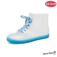 お洒落☆スニーカー レインブーツ K-378【22.5cm】長靴 レディース 女の子 雨靴 梅雨  雨靴 可愛い ブーツ 防水 洗える K-378-22.5cm